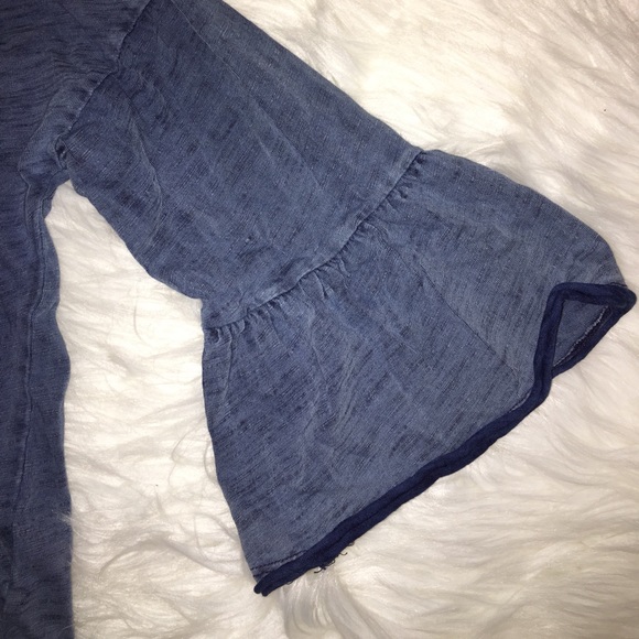 Light Blue washed flowy girls shirt - Picture 2 of 4